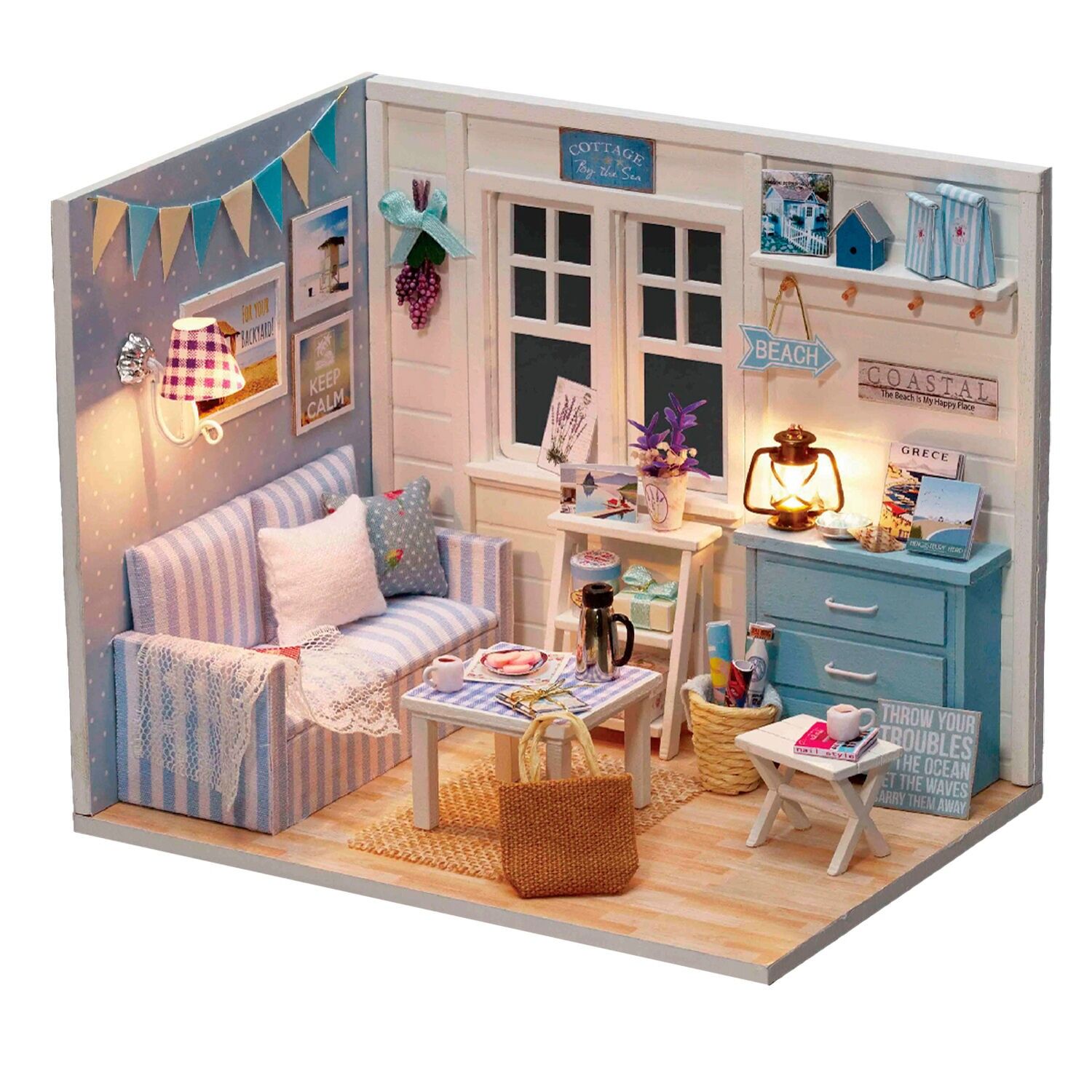 Veranda fresca. Modello 3D realistico, con grande dettaglio e luci LED. Colore: Multicolore