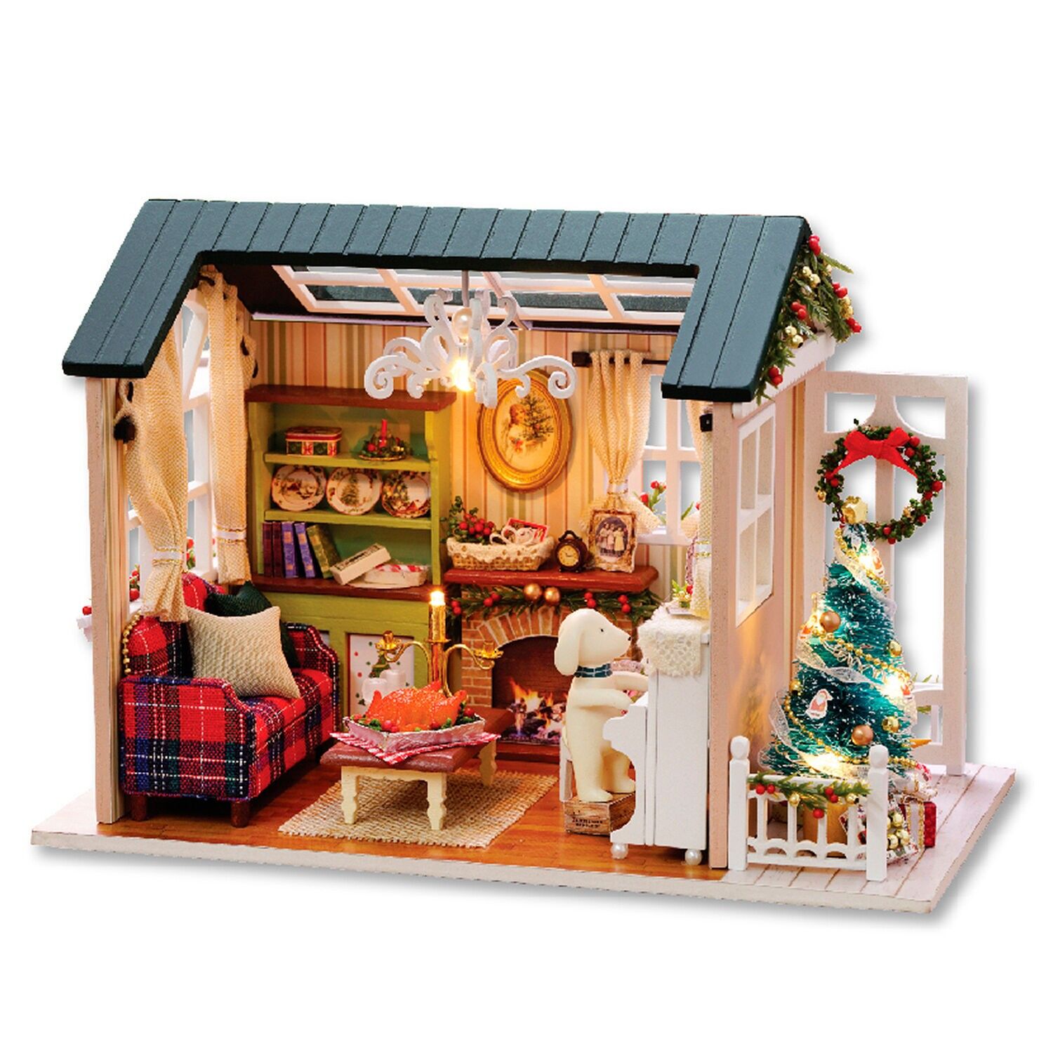 Periodo di vacanza. Modello 3D realistico, molto dettagliato, con protezione antipolvere e luci LED. Colore: Multicolore