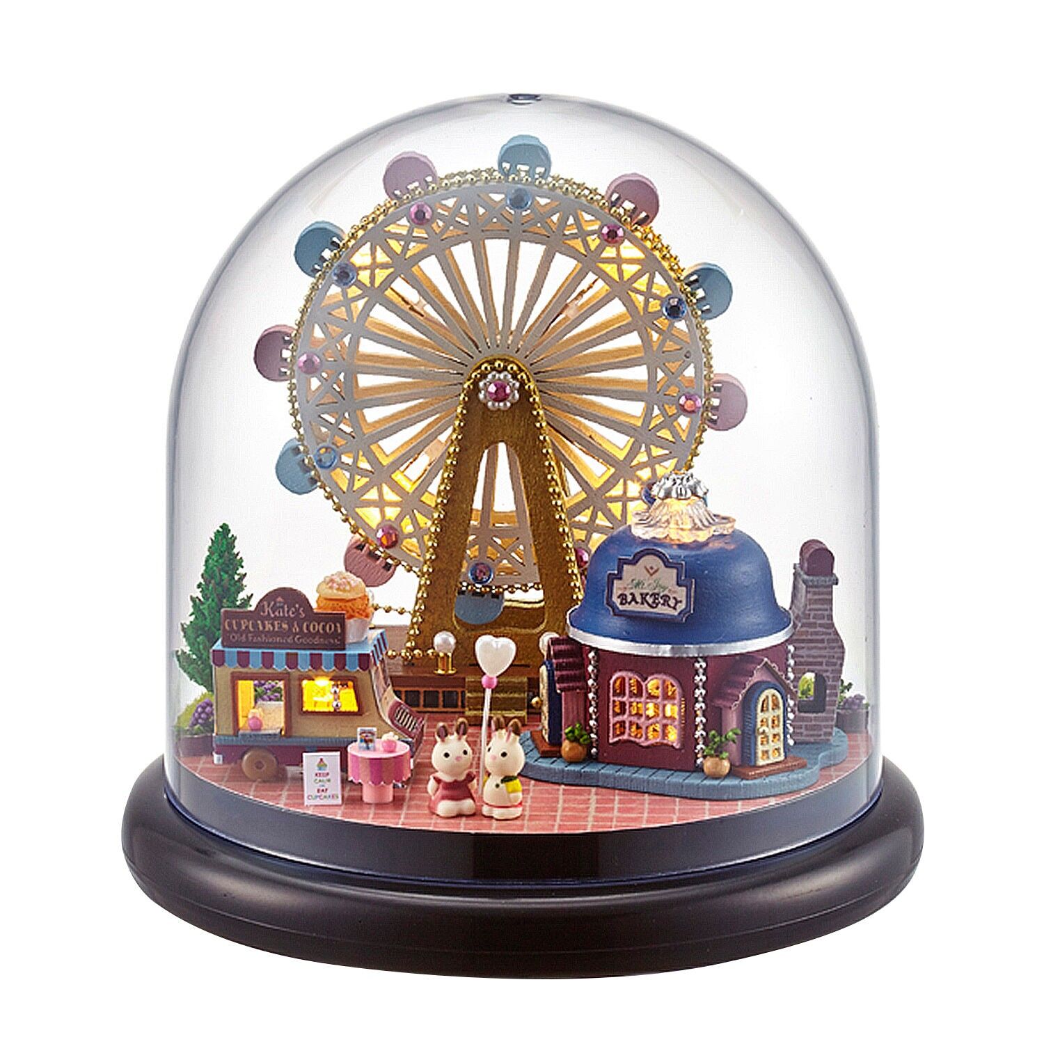 Collezione Together Around, Ruota panoramica felice. Modello 3D realistico con grande dettaglio, copertura antipolvere e luci LED. Colore: Multicolore