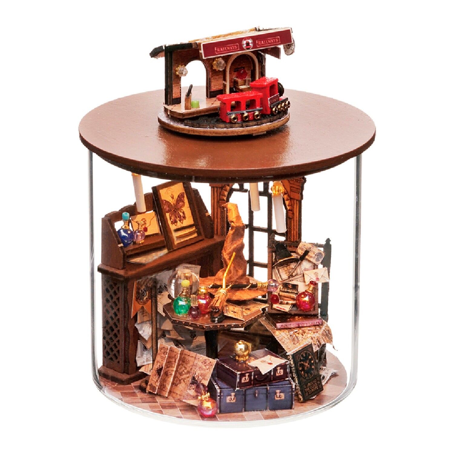 Collezione Dream Bottles, Magic Time. Modello 3D realistico con grande dettaglio e luci LED. Colore: Multicolore