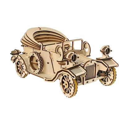 Modèle 3D en bois, avec mouvement mécanique, conception ancienne convertible. 220 pièces. Couleur : Multicolore