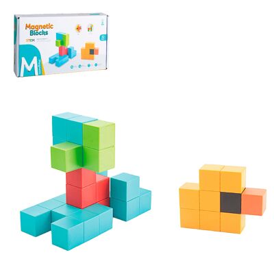 Colorful square magnetic blocks 32 pieces.Color: Multicolor