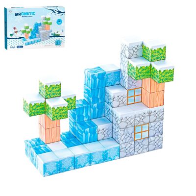 Magnetic Cubes of 2.5CM. Ice and Snow Theme. 52 pieces.Color: Multicolor
