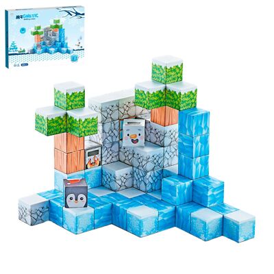 2CM Magnetic Cubes. Ice and Snow Theme. 66 pieces.Color: Multicolor