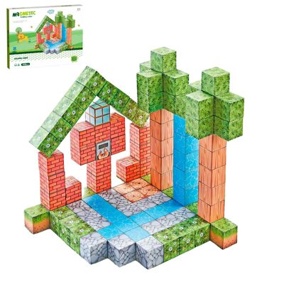 Cubes magnétiques de 2 cm. Thème de la forêt. 108 pièces. Couleur : Multicolore