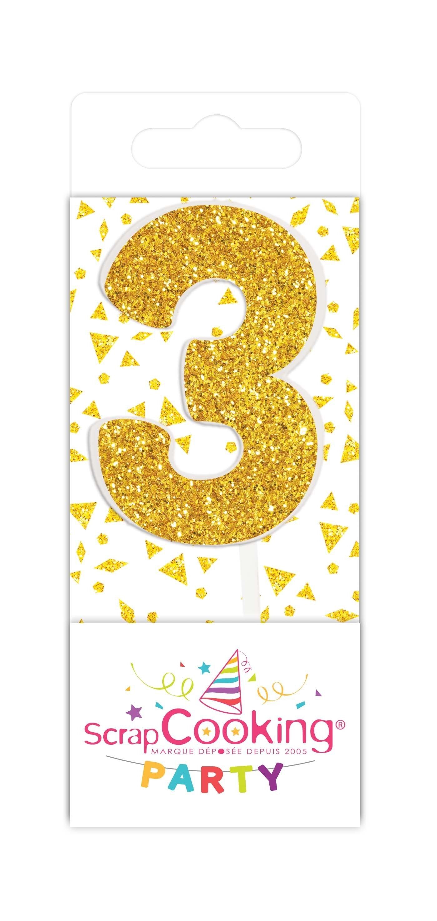 Mini candela 3 "dorata"