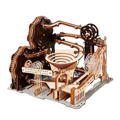 3D Wooden Model, Moving Mechanized Track Design. 133 pieces.Color: Wood