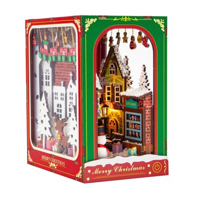 Christmas Winter. Realistic Book Nook with great detail, cover and LED lights.Color: Multicolor
