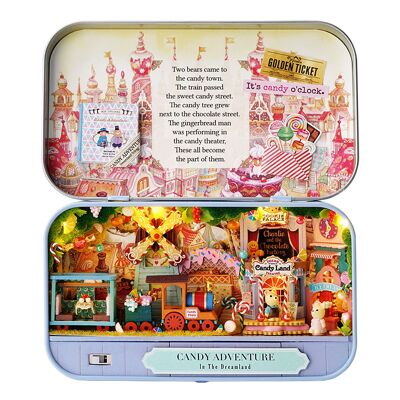 Candy Adventure. Realistic, highly detailed, foldable 3D model with LED lights.Color: Multicolor
