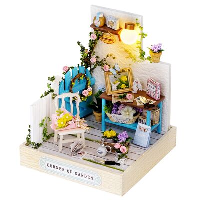 Happiness Corner Collection, Garden Corner. Realistic 3D model with great detail and LED lights.Color: Multicolor