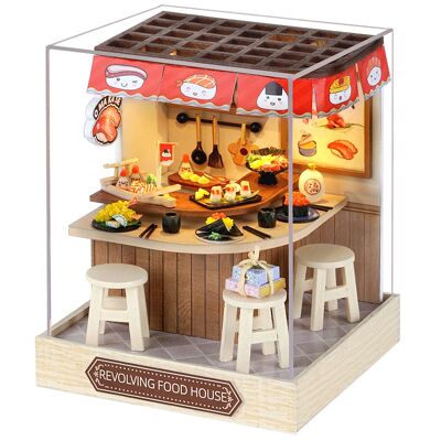 Happiness Corner Collection, Mobile Food House. Realistic 3D model with great detail, dust cover and LED lights.Color: Multicolor