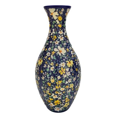 Puzzle 3D ABS de 160 pièces. Conception de vase traditionnel avec des fleurs. Couleur : Multicolore