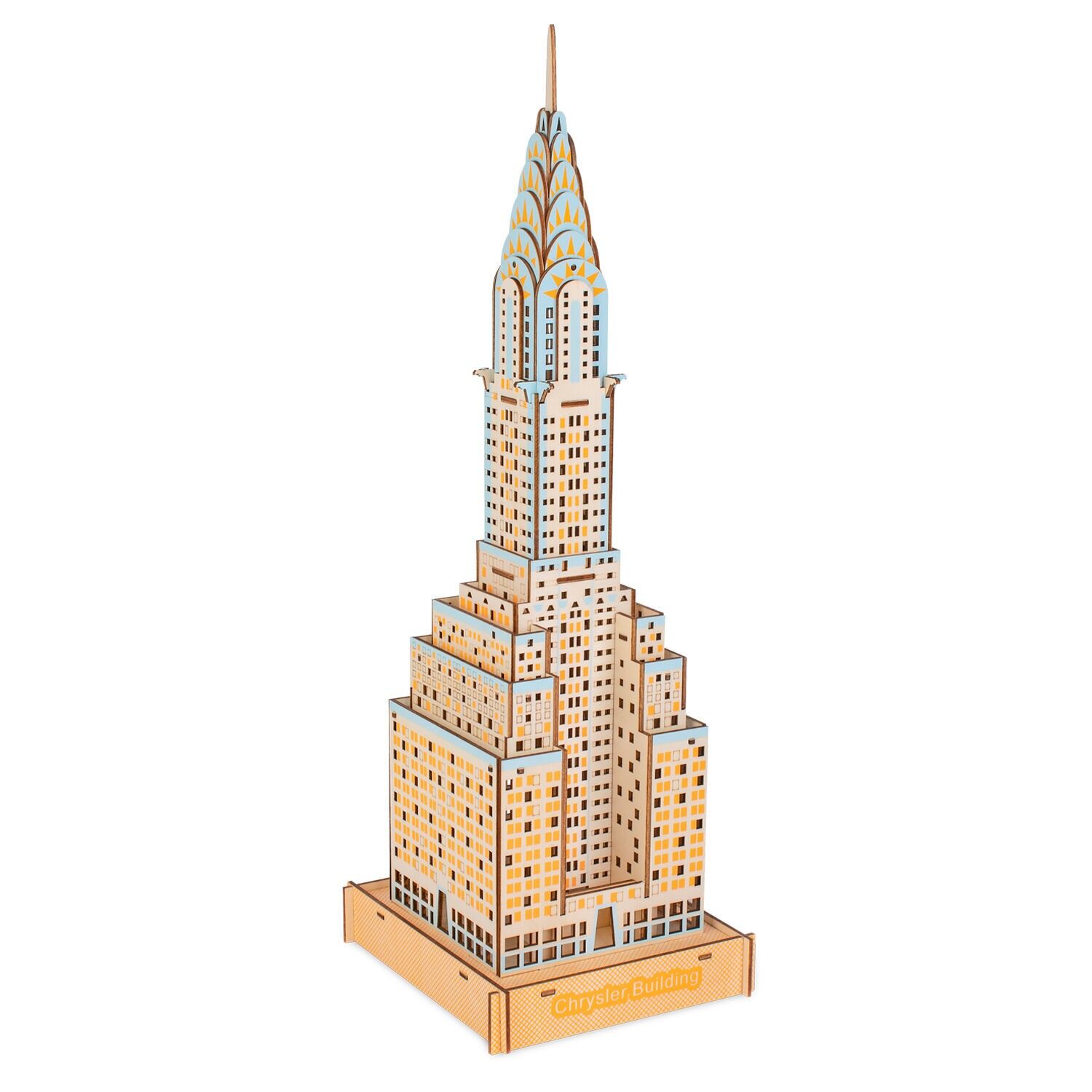 Modèle 3D en bois. Bâtiment Chrysler. 76 pièces. Couleur : Multicolore