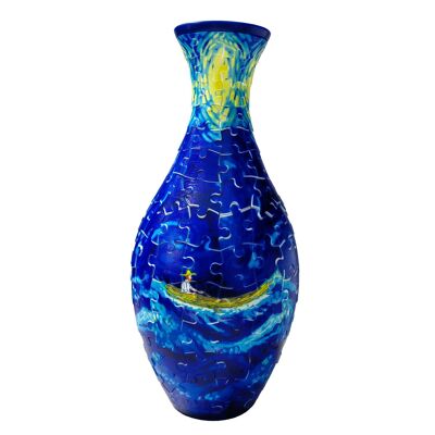 Puzzle 3D ABS de 160 pièces. Conception de navire traditionnel avec bateau. Couleur bleu