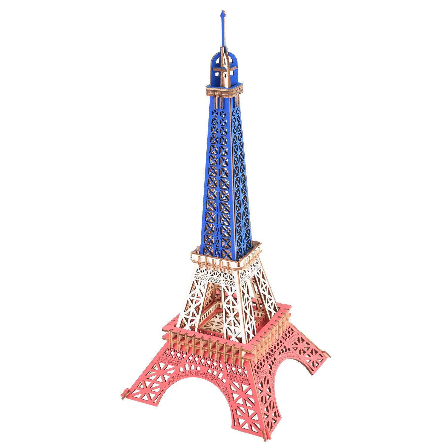 Modèle 3D en bois. Tour Eiffel. 96 pièces. Couleur : Multicolore