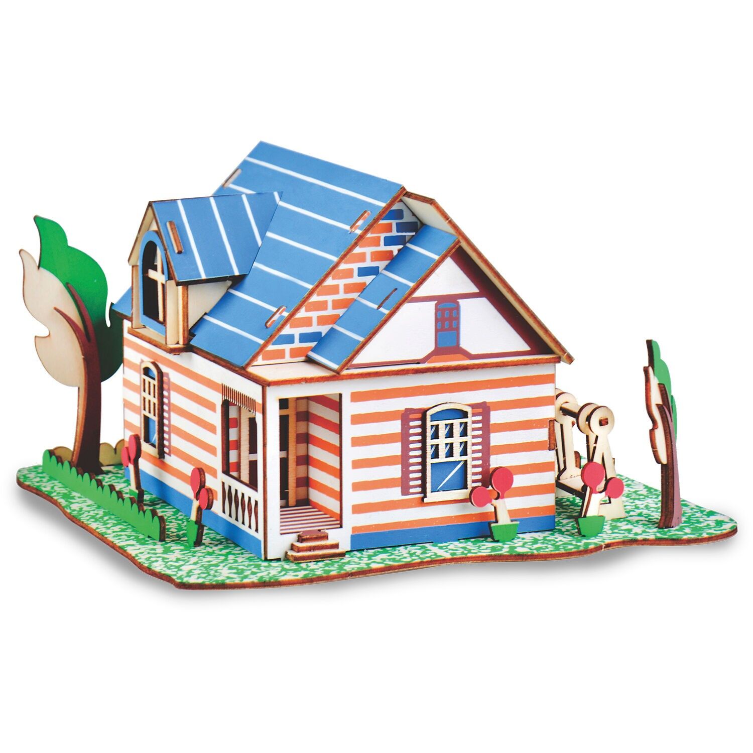 Modèle 3D en bois. Hôtel de Fontainebleau. 49 pièces. Couleur : Multicolore