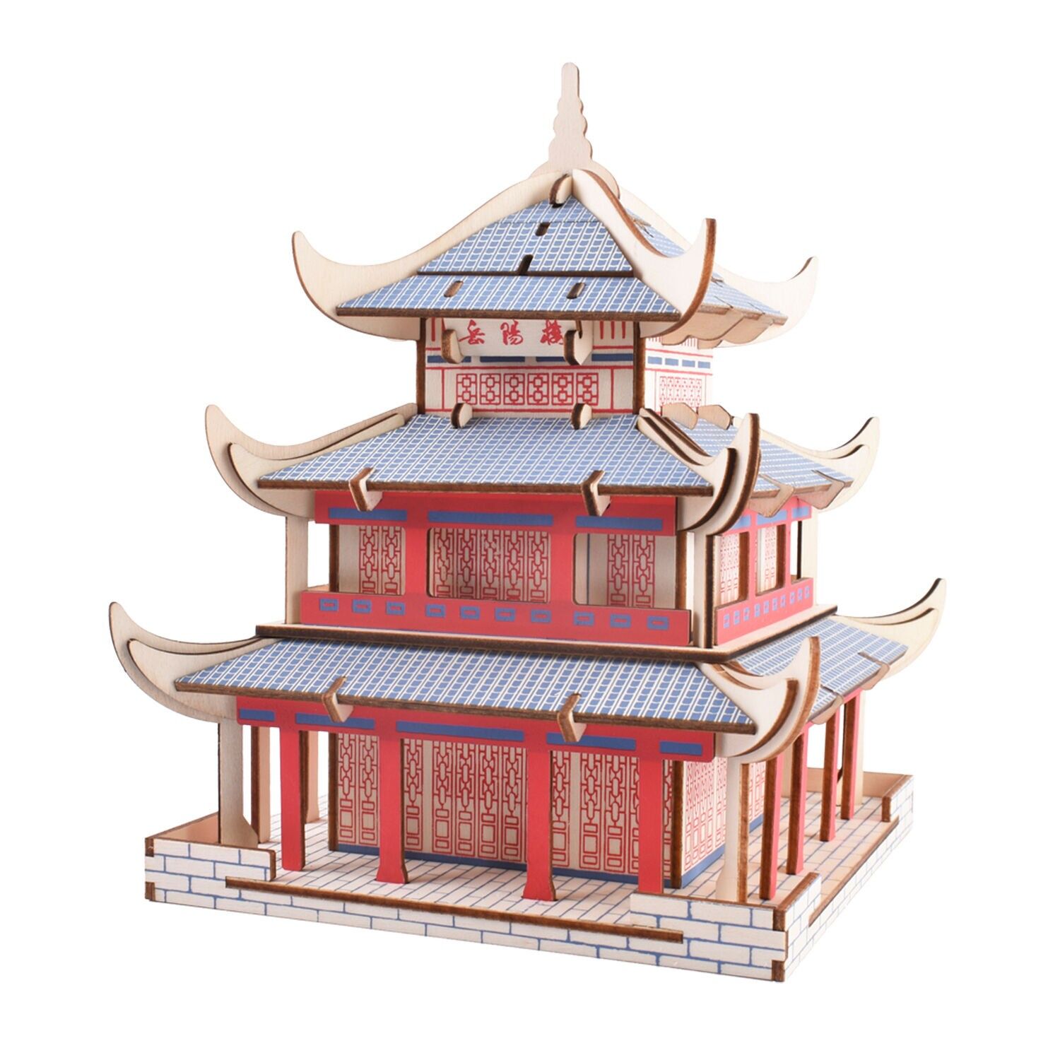Modèle 3D en bois. Tour Yueyang. 111 pièces. Couleur : Multicolore