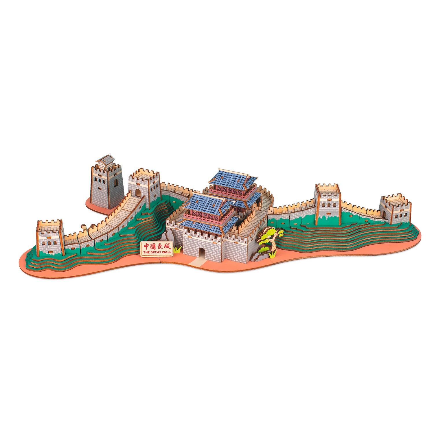 Modèle 3D en bois. La Grande Muraille de Chine. 303 pièces. Couleur : Multicolore
