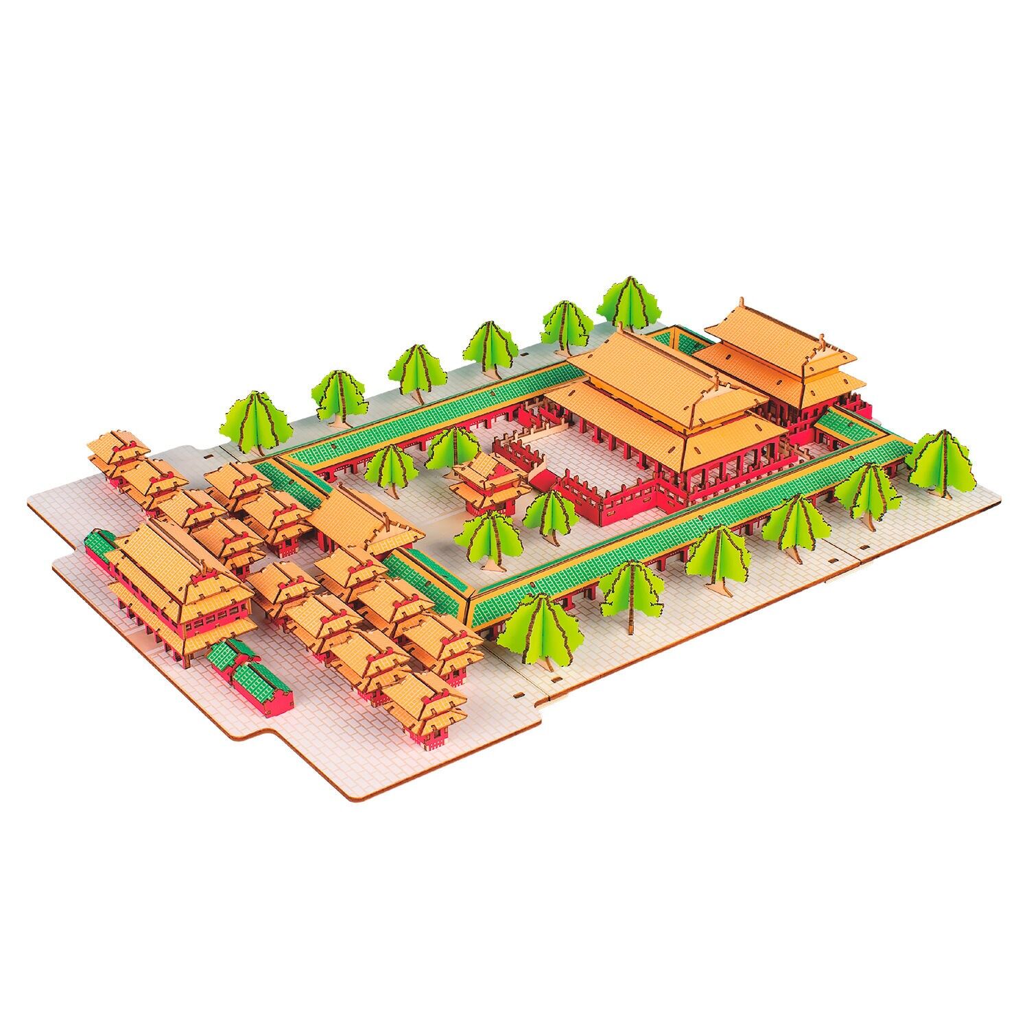 Modèle 3D en bois. Temple de Confucius. 510 pièces. Couleur : Multicolore