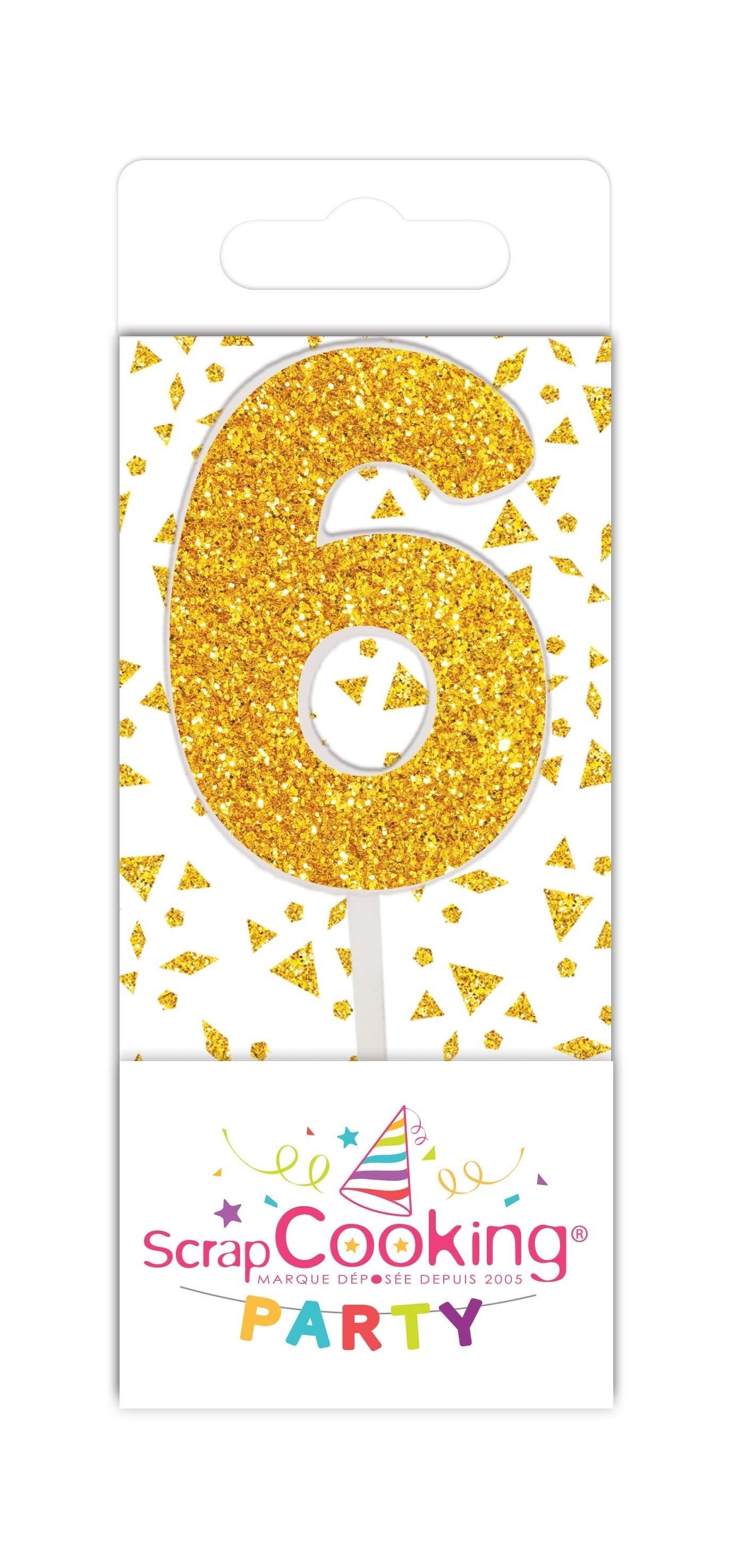 Mini candela 6 "dorata"