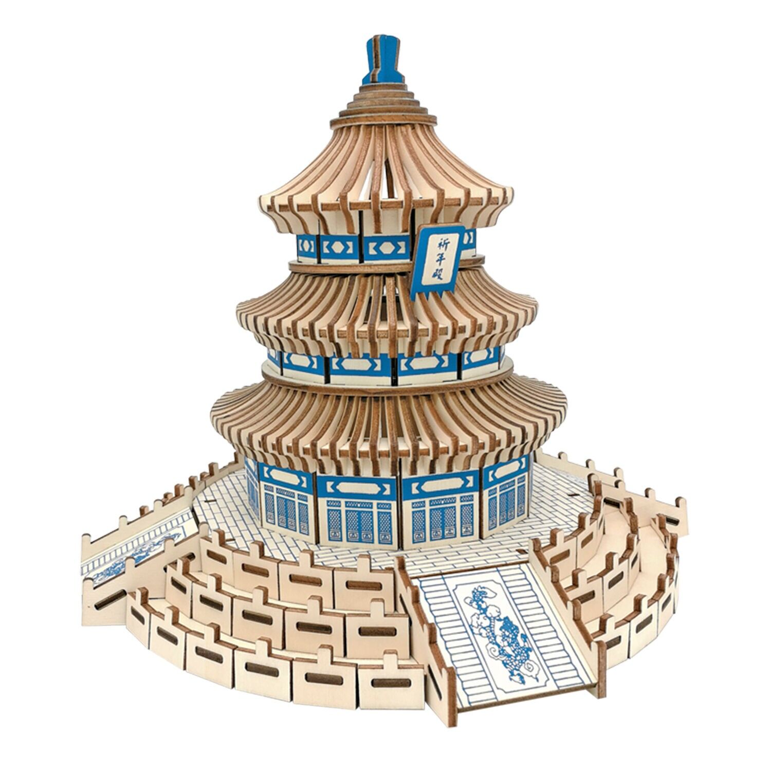 Modèle 3D en bois. Temple du Ciel. 268 pièces. Couleur : Multicolore