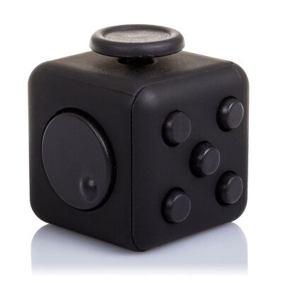 CUBE FIDGET ANTI-STRESS AVEC 6 MODULES RELAXANTS Couleur : Noir