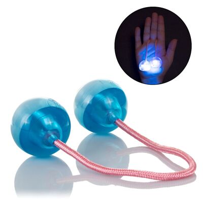 Clacker Ball antistress semisferica con luce LED multicolore Colore: Blu