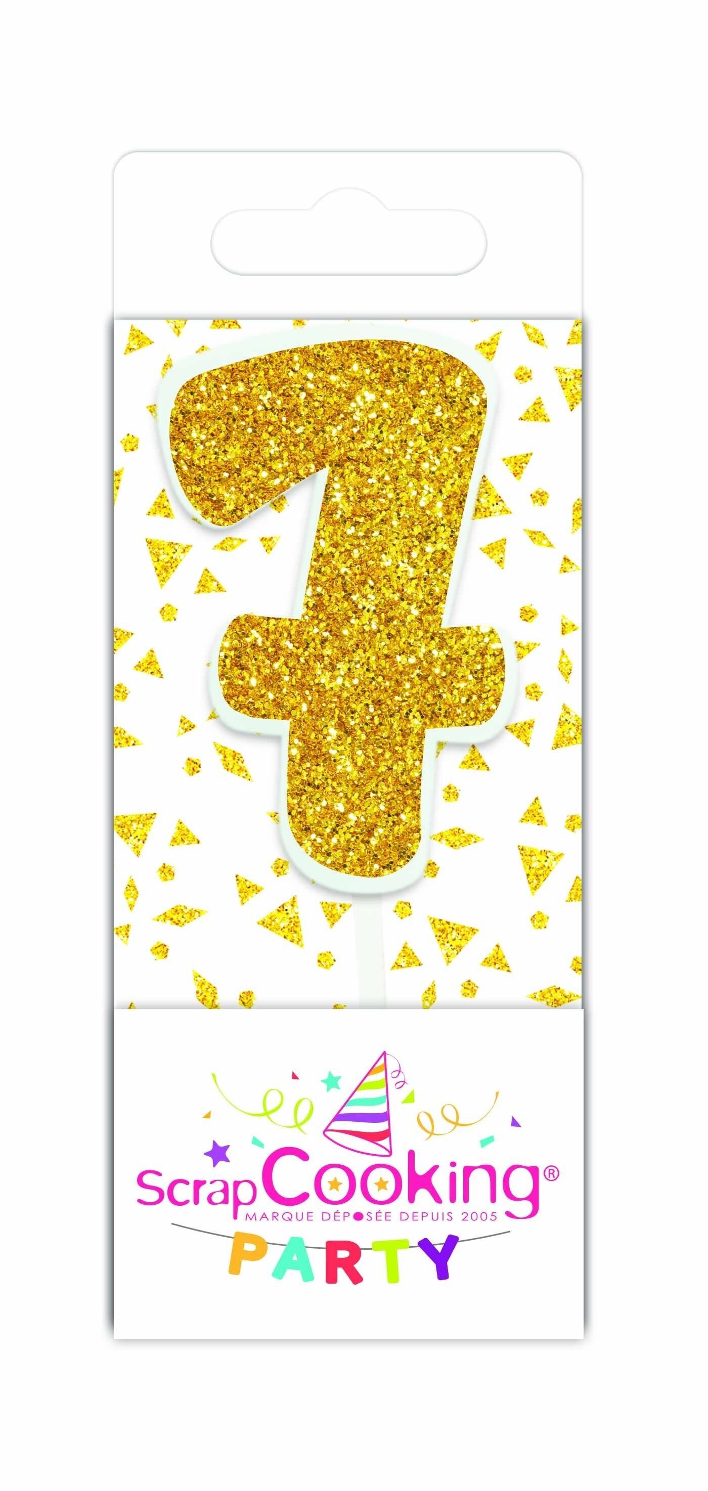 Mini candela 7 "dorata"