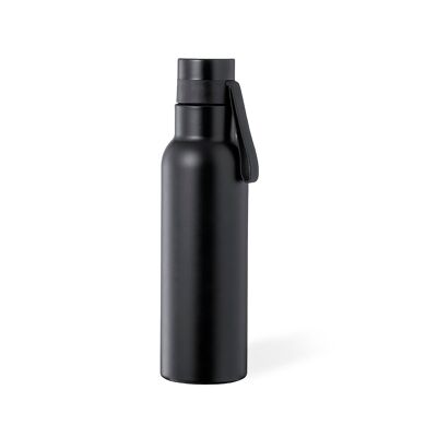 Bidón térmico de 530 ml, de acero inoxidable con aislamiento de cobre al vacío. Hasta 12 horas de calor y 48 de frío.