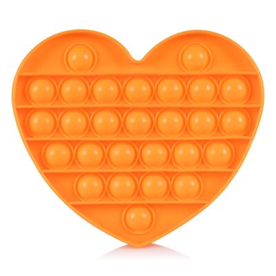 Bubble Pop It, jouet sensoriel anti-stress, bulles en silicone à presser et à presser. Conception de coeur.