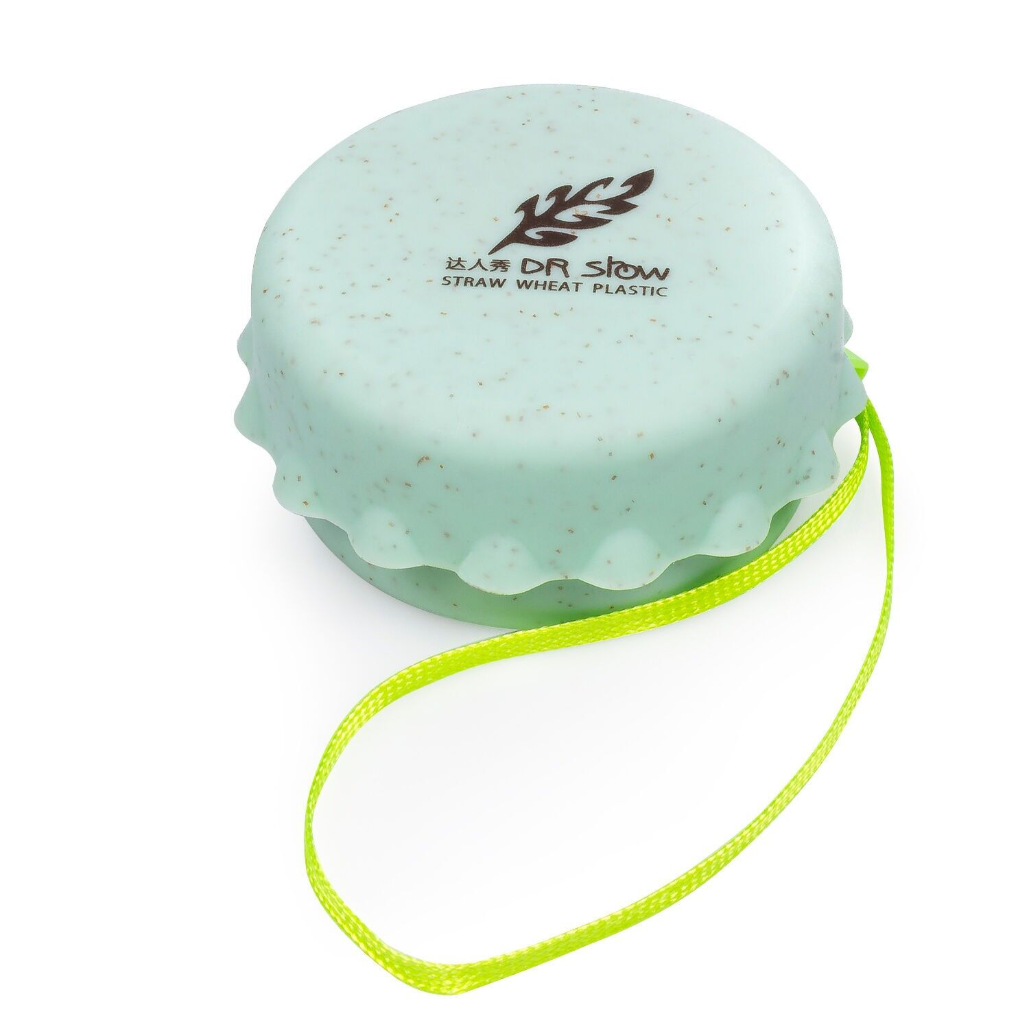 Zusammenklappbarer Becher aus Naturfaser, 130 ml. Aus Weizenrohr, mit Kordel zum Aufhängen.