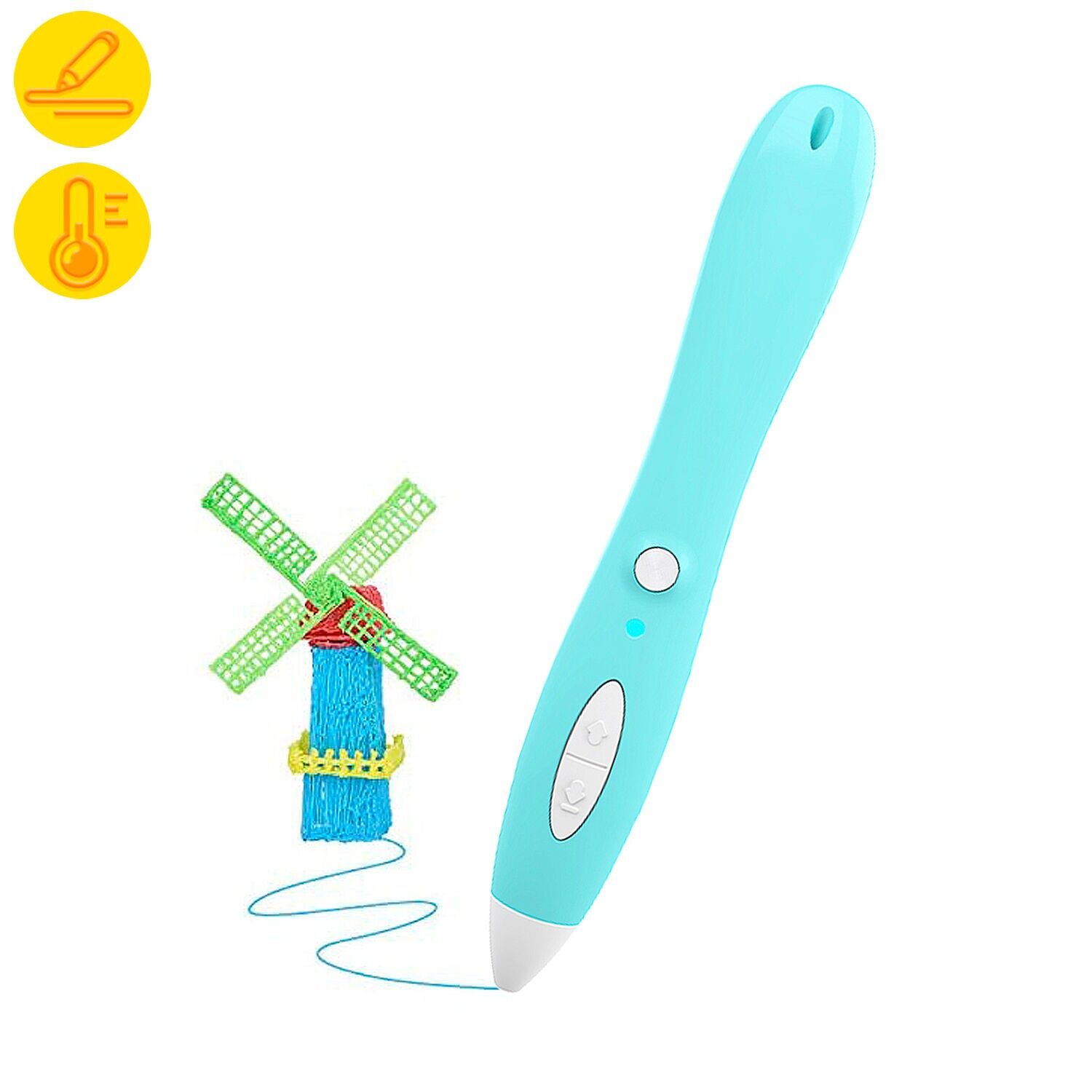 Penna per stampante 3D a bassa temperatura. Include 5 rotoli di filamento PCL da 2 metri.