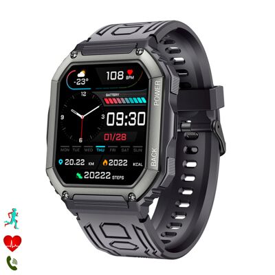 Smartwatch multifunzione K6. 16 modalità sportive. Misuratore di pressione sanguigna e O2.