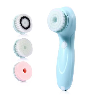 Spazzola 3 in 1 per la pulizia, l'esfoliazione e la rimozione del trucco del viso. Ricaricabile.