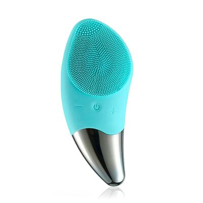 Spazzola sonica per la pulizia del viso in silicone con massaggio. Batteria ricaricabile.