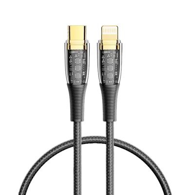 Cavo da USB-C a Lightning PD20W. Diametro esterno 3,5 mm. Con luce LED.