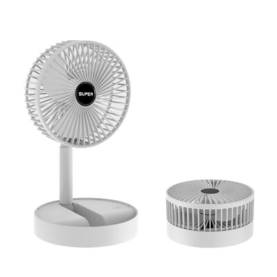 Mini ventilatore portatile pieghevole con batteria ricaricabile e 3 velocità.