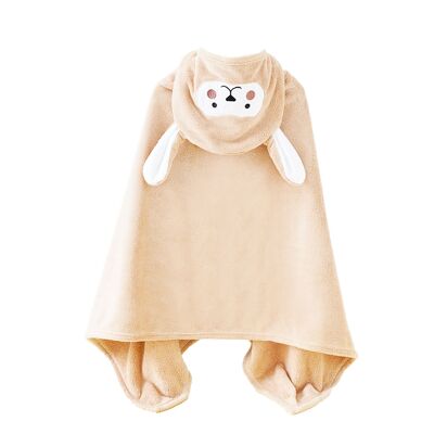 Toalla infantil diseño conejito. Multiusos: toalla de baño, poncho de playa o natación, manta.