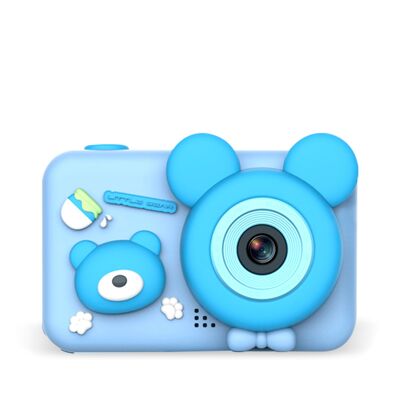 Appareil photo numérique, design ours, photos 26mpx et vidéo FHD pour enfants. Écran de 2 pouces. Comprend un trépied avec fonction de poignée.
