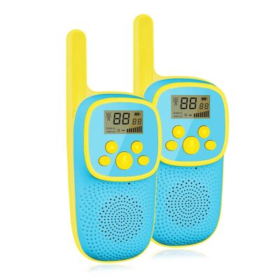 Talkies-walkies pour enfants D21, 1 à 3 km, écran LCD 1,5, 99 codes de groupe cryptés, lumière LED. 2 unités. Rechargeable battery.