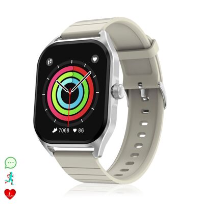 Smartwatch DT99 con display AMOLED da 2,04". Monitoraggio della salute, +150 modalità sportive, notifiche, accesso all'assistente vocale.