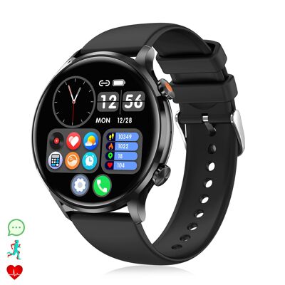Smartwatch QS40 con chiamate Bluetooth, notifiche push. Molteplici modalità sportive, monitor della salute.