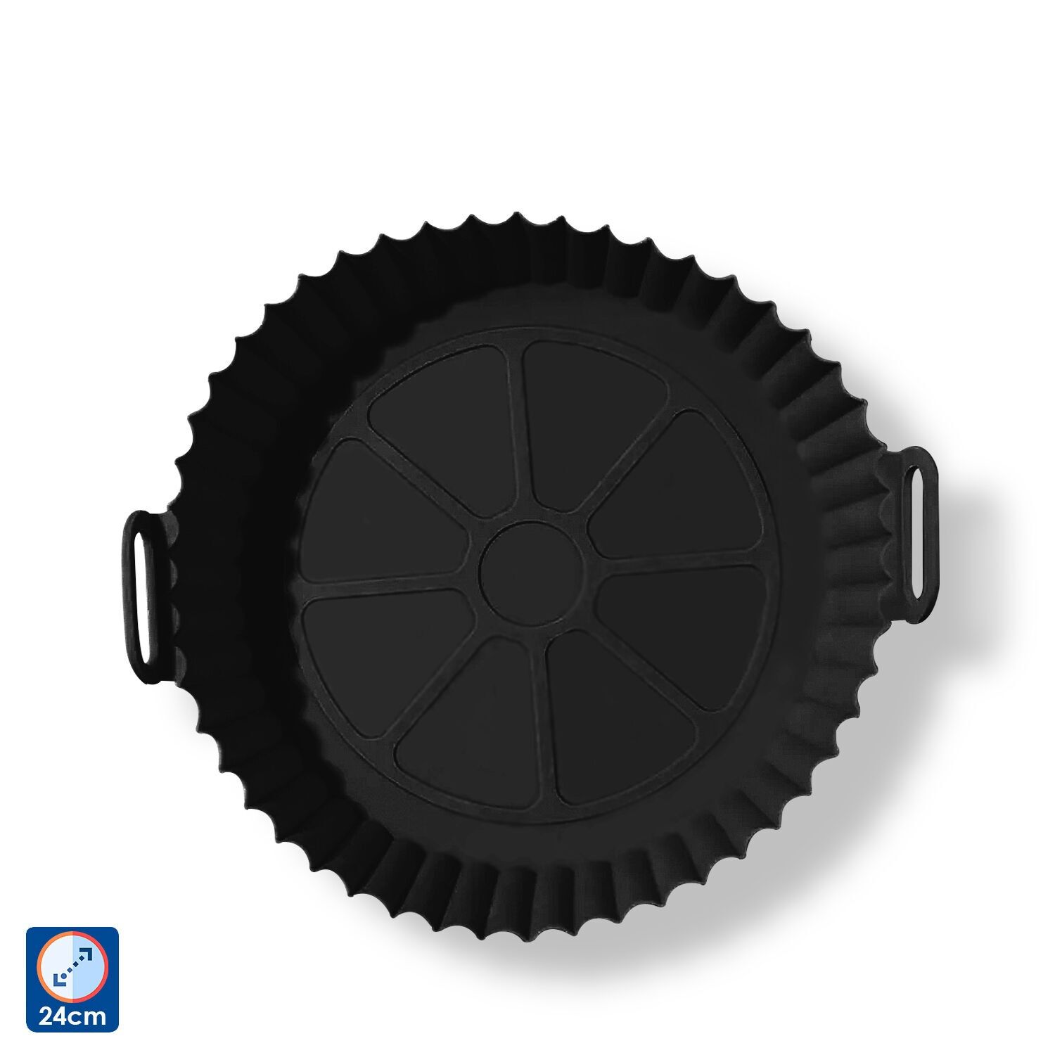 Molde silicona con asas especial freidora de aire. 24x19x6 cms. Grado alimentario.