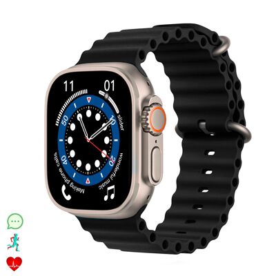 Smartwatch S9 Max, 2.2", sport modes, health monitor, multifunction crown and configurable quick access button.