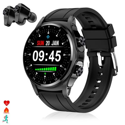 GT66 Multisport-Smartwatch, Blutdruck- und O2-Messung, mit TWS 5-Kopfhörern.1 integriert.