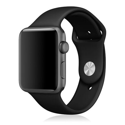 Bracelet en silicone compatible avec Apple Watch : 42/44/45/49 mm