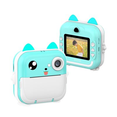 Fotocamera digitale Q5 2 in 1 con foto da 24 MPx e video HD per bambini. Fotocamera istantanea e stampante Bluetooth.