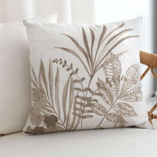 Coussin déhoussable carré, 40x40cm, Ecru, Collection Natura