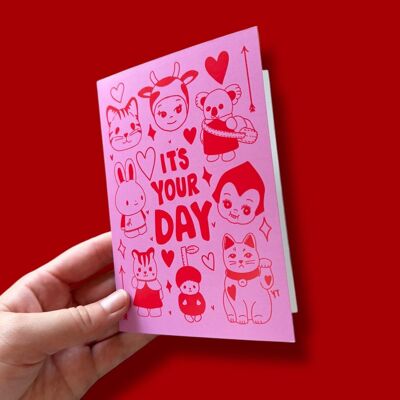 Votre journée!carte de voeux d'anniversaire