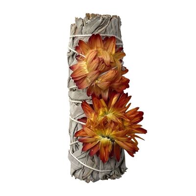 Bâtonnet de maculage, sauge blanche et tournesol orange 4" (en boîte)